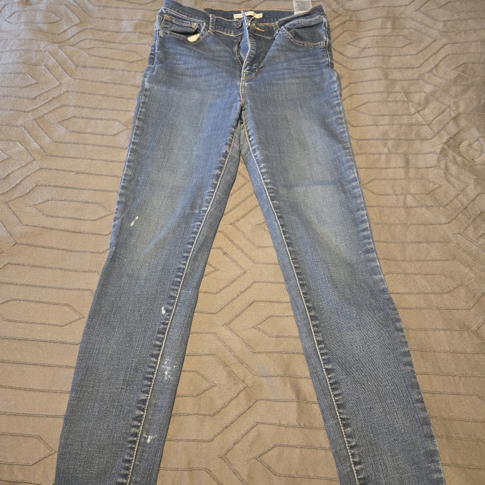 Levi Women's Blue Jeans, High Rise Super Skinny